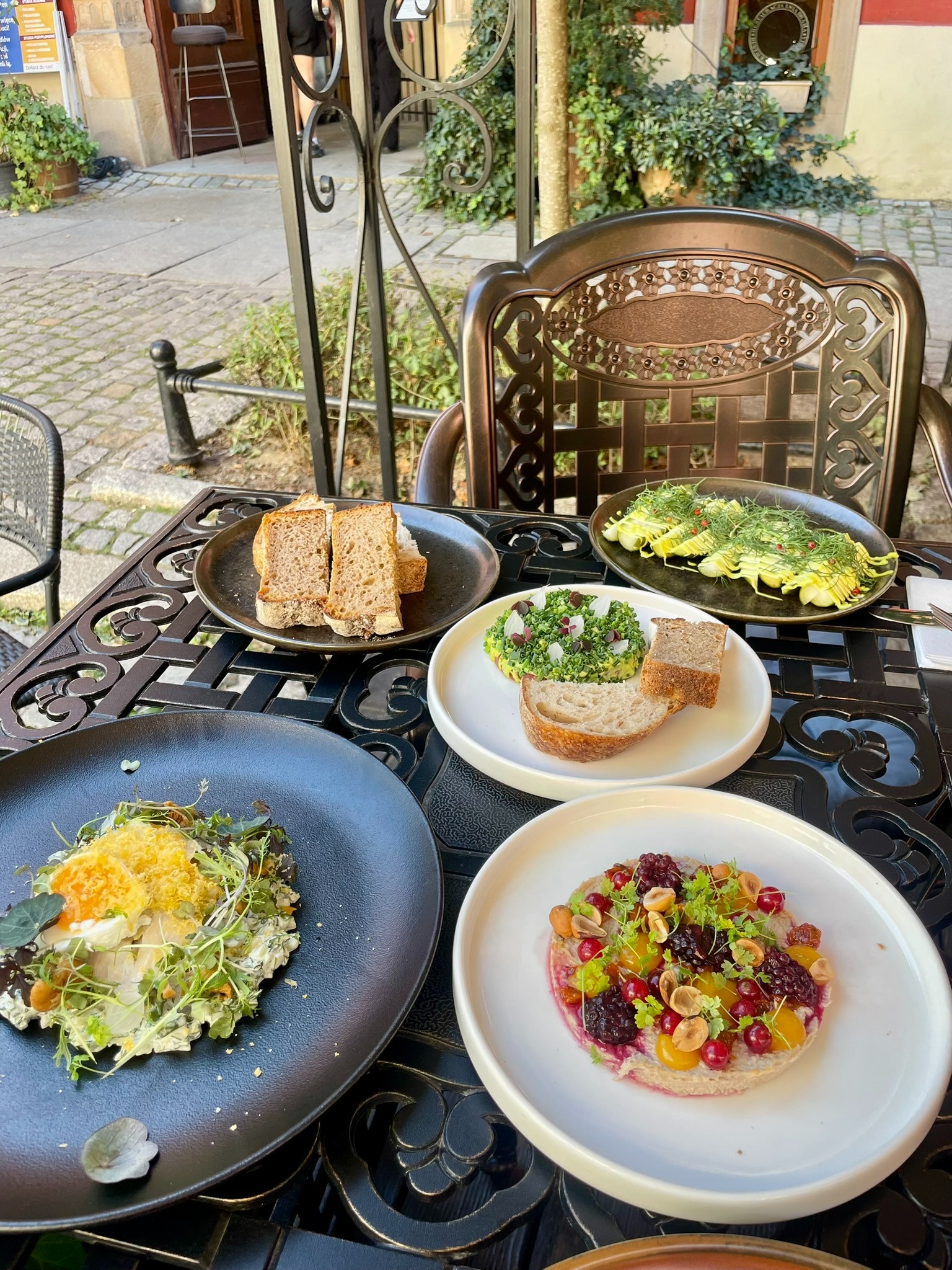 Lunch on a table in Wrocław
